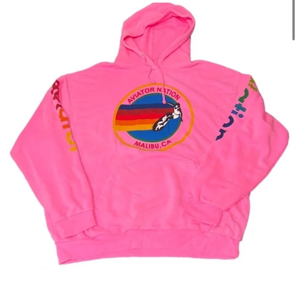 Pink aviator nation hoodie nwt